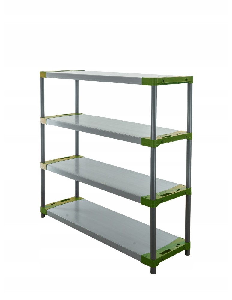 Regały z plastiku- tworzywa - Regał plastikowy garażowy TYTAN-4_140_ZIEL - product b2b.wamar.biz 3