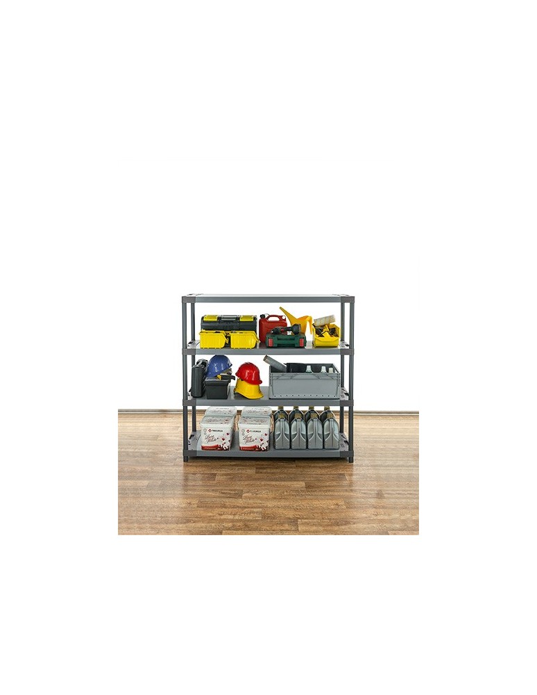 Regały z plastiku- tworzywa - Regał plastikowy garażowy TYTAN-4_140_SZAR - product b2b.wamar.biz 15