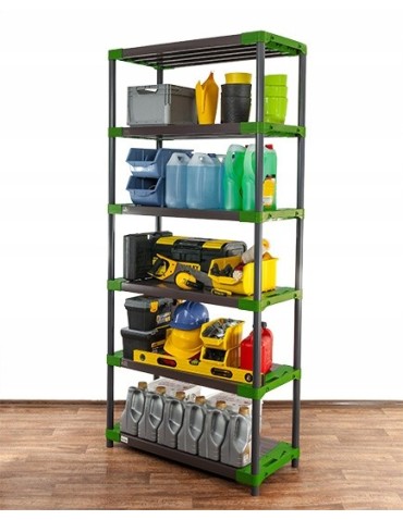 Regały z plastiku- tworzywa - Regał plastikowy do piwnicy TYTAN-6_100_ZIEL - product 15