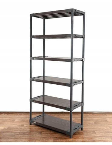 Regały z plastiku- tworzywa - Regał plastikowy do piwnicy TYTAN-6_100_SZAR - product 4