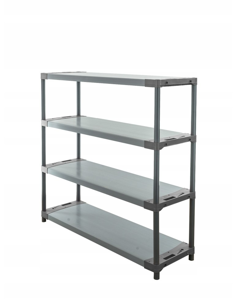 Regały z plastiku- tworzywa - Regał plastikowy garażowy TYTAN-4_130_SZAR - product b2b.wamar.biz 3