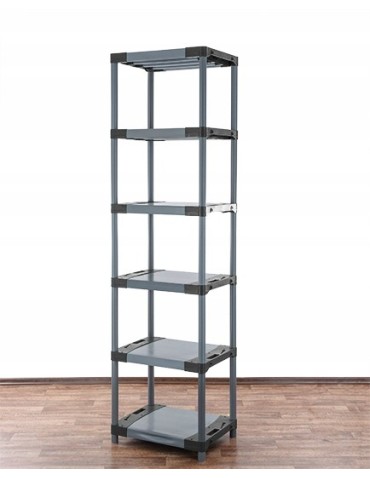 Regały z plastiku- tworzywa - Regał plastikowy do piwnicy TYTAN-6_090_SZAR - product 4