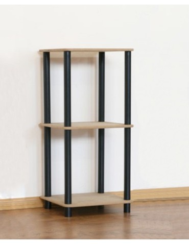 Regały z plastiku- tworzywa - Systemowy Regał Biurowy 74x40x33 cm – DEDAL BLACK-3L_B - product 3