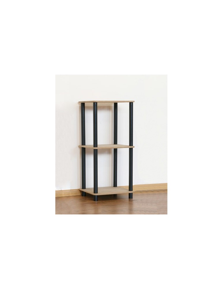 Regały z plastiku- tworzywa - Systemowy Regał Biurowy 74x40x33 cm – DEDAL BLACK-3L_B - product b2b.wamar.biz 3