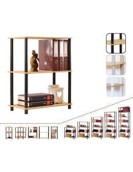 Systemowy Regał Biurowy 74x60x33 cm – DEDAL BLACK-3M_B