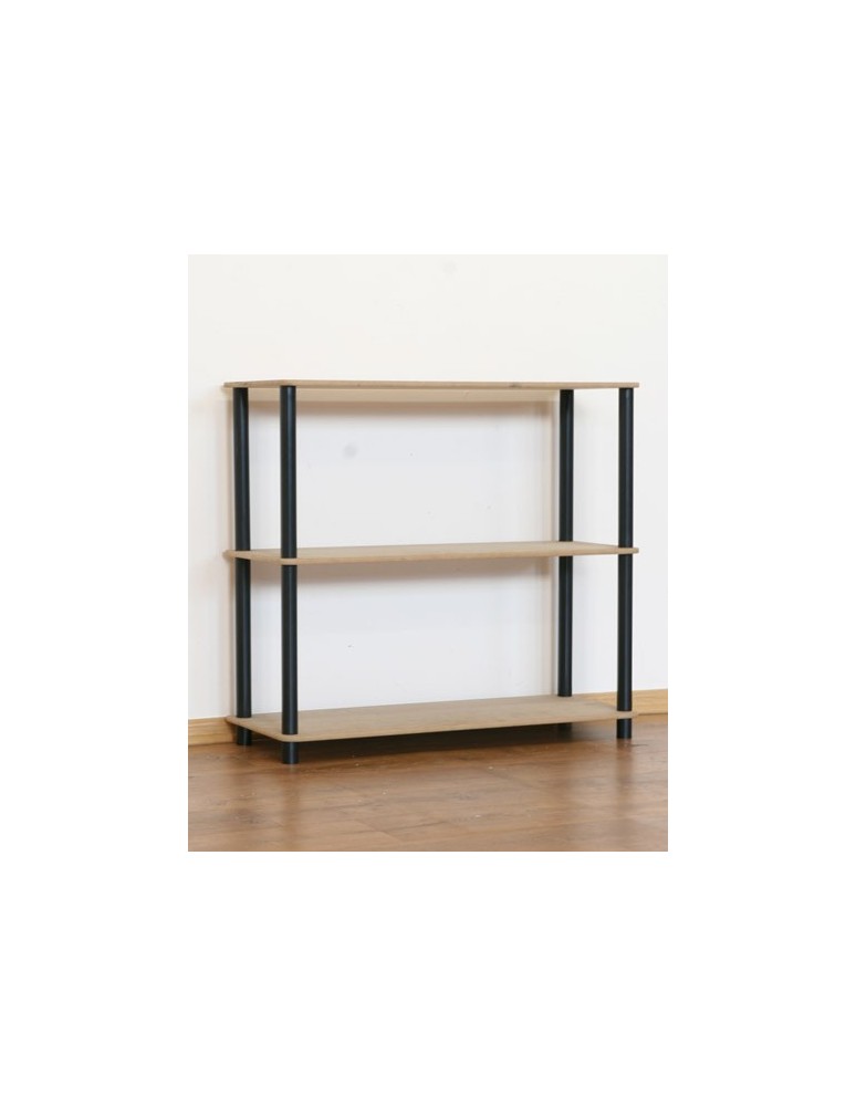 Regały z plastiku- tworzywa - Systemowy Regał Biurowy 74x60x33 cm – DEDAL BLACK-3M_B - produkt b2b.wamar.biz 2