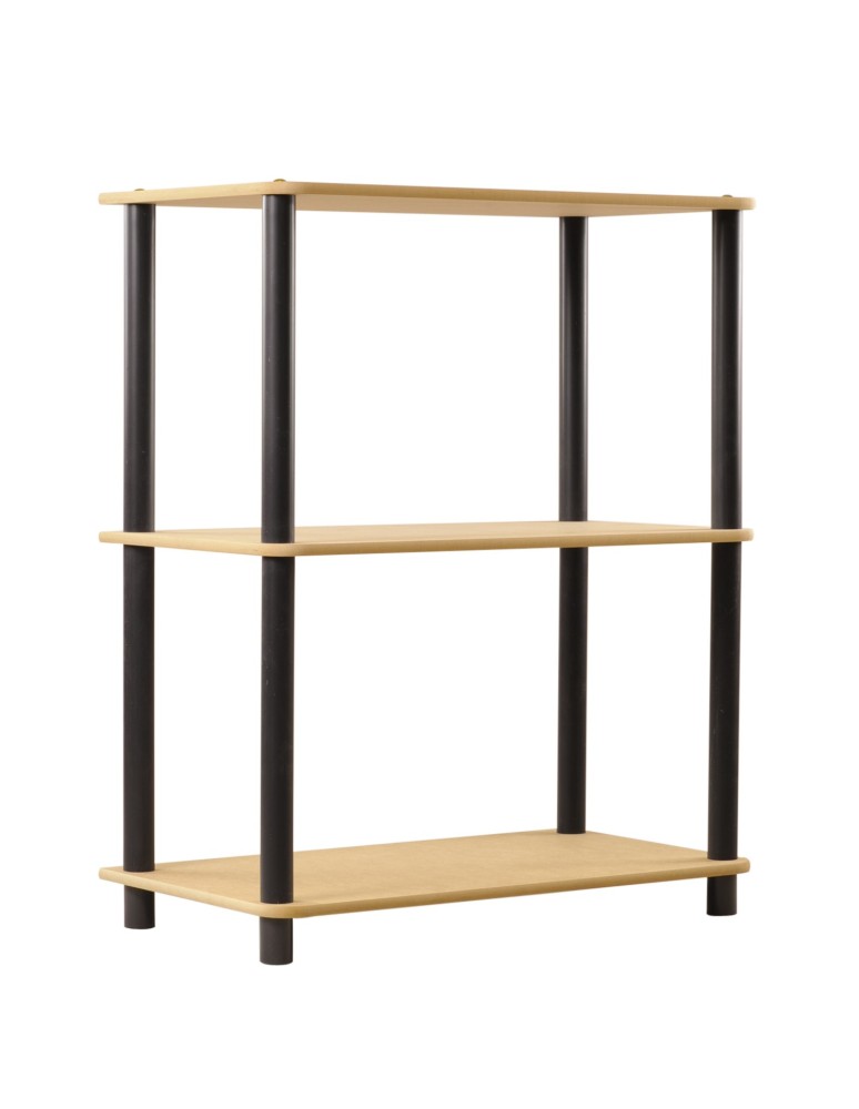 Regały z plastiku- tworzywa - Systemowy Regał Biurowy 74x60x33 cm – DEDAL BLACK-3M_B - produkt b2b.wamar.biz 4