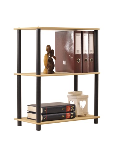 Regały z plastiku- tworzywa - Systemowy Regał Biurowy 74x60x33 cm – DEDAL BLACK-3M_B - produkt 6