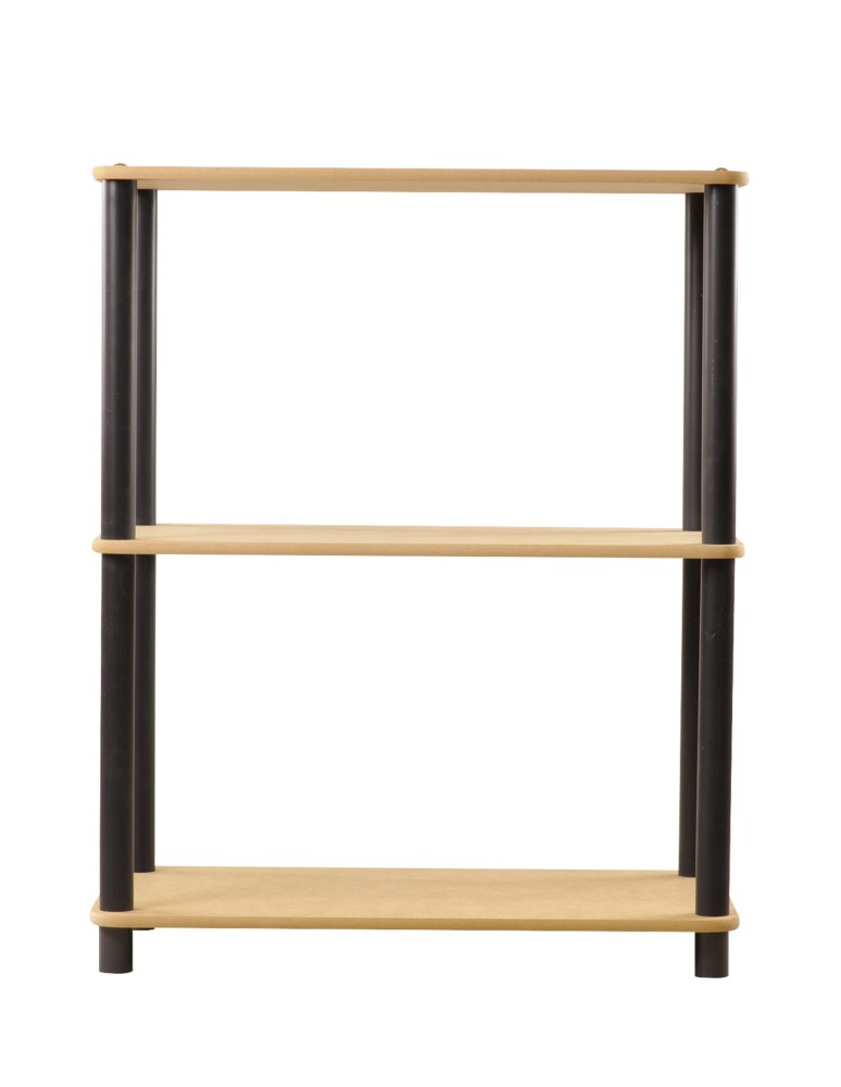 Regały z plastiku- tworzywa - Systemowy Regał Biurowy 74x80x33 cm – DEDAL BLACK-3N_B - product b2b.wamar.biz 3