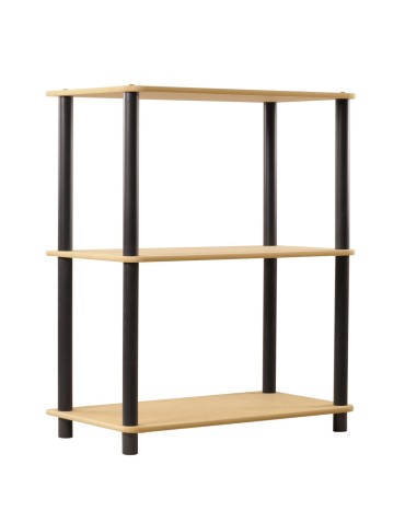 Regały z plastiku- tworzywa - Systemowy Regał Biurowy 74x80x33 cm – DEDAL BLACK-3N_B - product 4