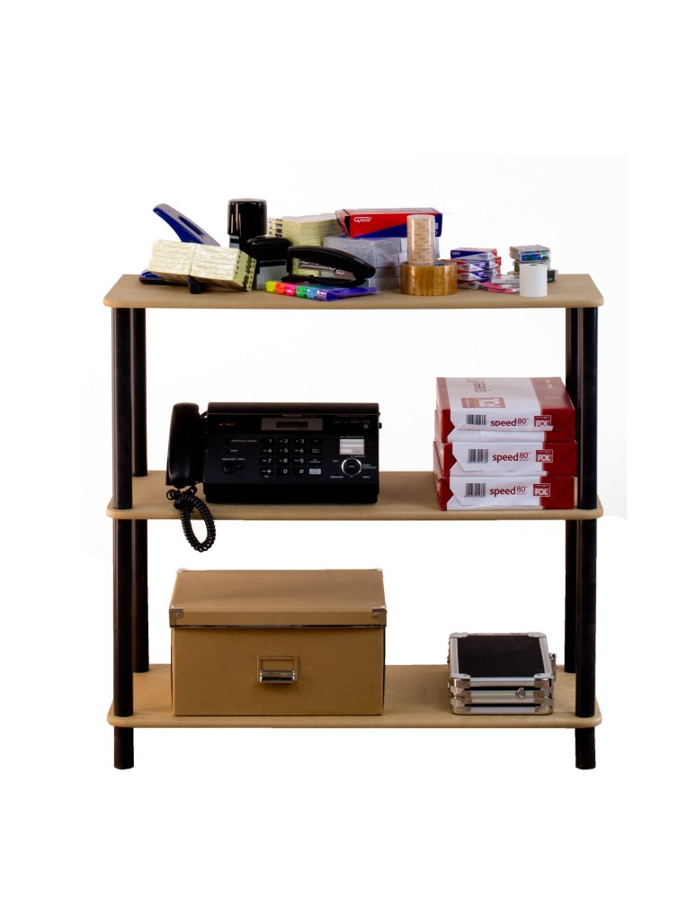 Regały z plastiku- tworzywa - Systemowy Regał Biurowy 74x80x33 cm – DEDAL BLACK-3N_B - product b2b.wamar.biz 7