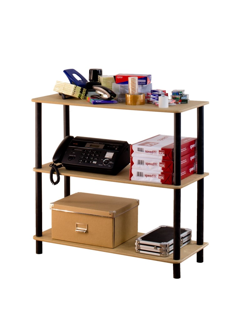 Regały z plastiku- tworzywa - Systemowy Regał Biurowy 74x80x33 cm – DEDAL BLACK-3N_B - product b2b.wamar.biz 8