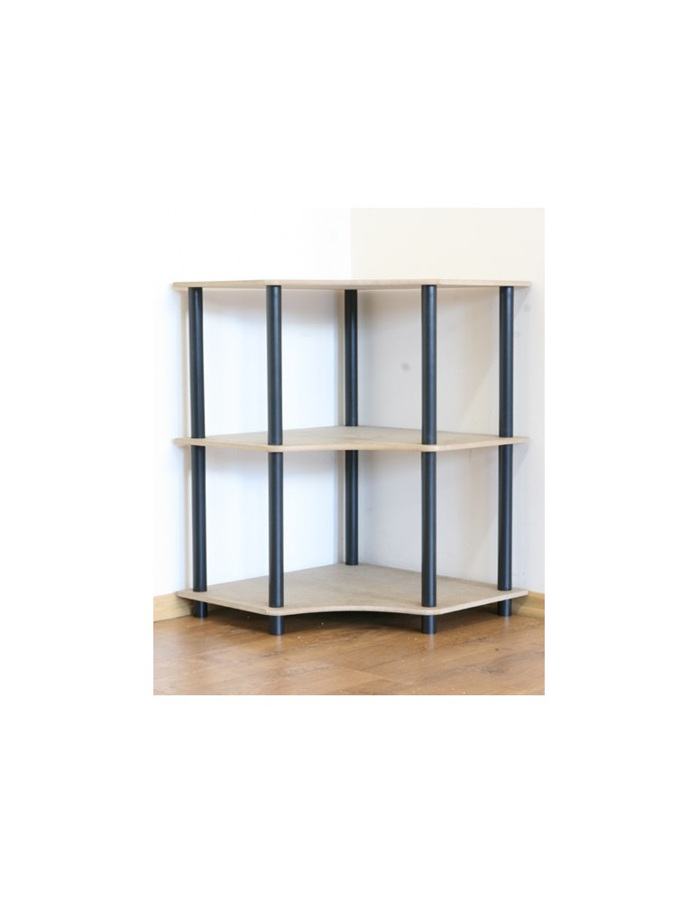 Regały z plastiku- tworzywa - Systemowy Regał Biurowy 74x56x56 cm – DEDAL BLACK-3W_B - product b2b.wamar.biz 2