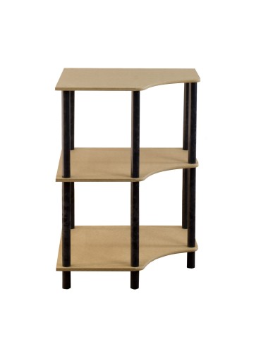 Regały z plastiku- tworzywa - Systemowy Regał Biurowy 74x56x56 cm – DEDAL BLACK-3W_B - product 3