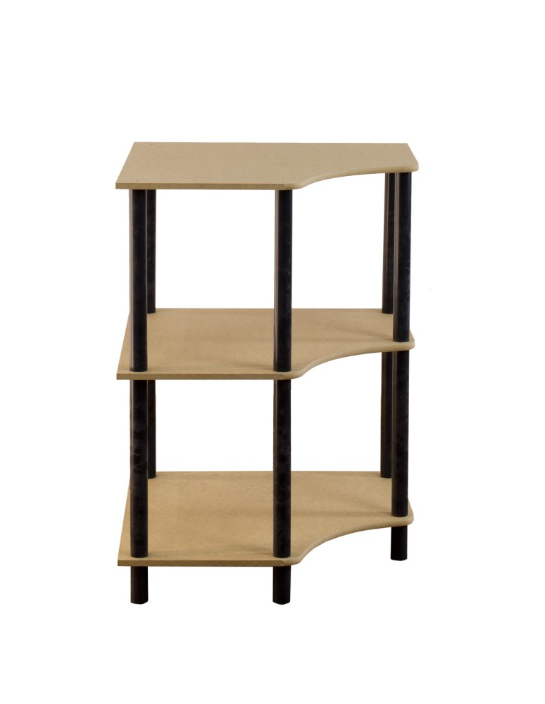 Regały z plastiku- tworzywa - Systemowy Regał Biurowy 74x56x56 cm – DEDAL BLACK-3W_B - product b2b.wamar.biz 3