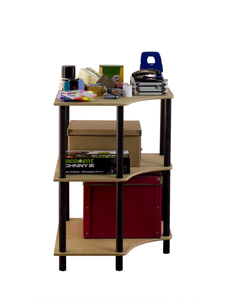 Regały z plastiku- tworzywa - Systemowy Regał Biurowy 74x56x56 cm – DEDAL BLACK-3W_B - product b2b.wamar.biz 6