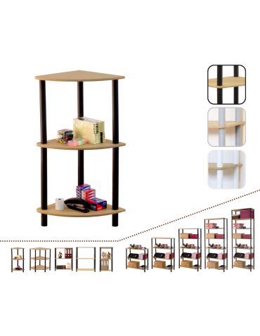 Systemowy Regał Biurowy 74x56x56 cm – DEDAL BLACK-3Z_B