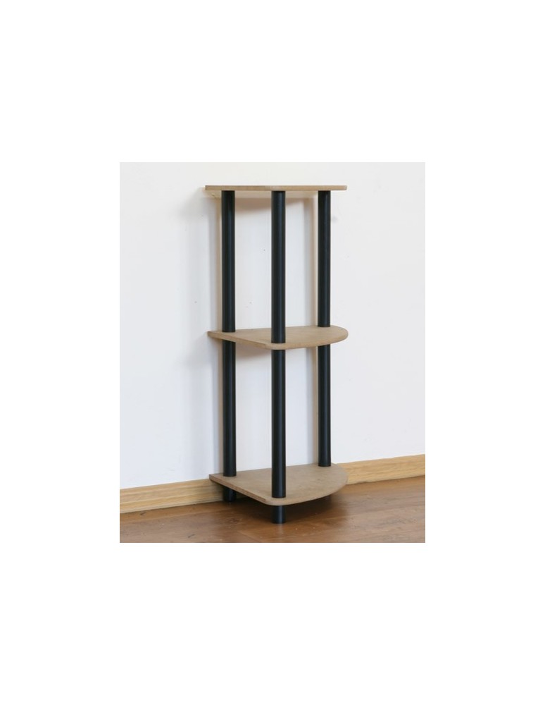 Regały z plastiku- tworzywa - Systemowy Regał Biurowy 74x56x56 cm – DEDAL BLACK-3Z_B - product b2b.wamar.biz 2