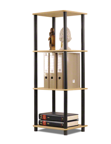 Regały z plastiku- tworzywa - Systemowy Regał Biurowy 108x40x33 cm – DEDAL BLACK-4L_B - product 3