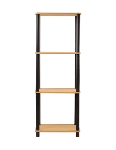 Regały z plastiku- tworzywa - Systemowy Regał Biurowy 108x40x33 cm – DEDAL BLACK-4L_B - product 4