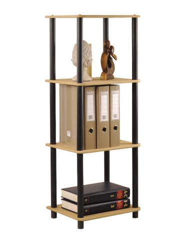 Regały z plastiku- tworzywa - Systemowy Regał Biurowy 108x40x33 cm – DEDAL BLACK-4L_B - product 7