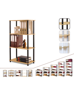 Systemowy Regał Biurowy 108x60x33 cm – DEDAL BLACK-4M_B