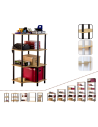 Systemowy Regał Biurowy 108x56x56 cm – DEDAL BLACK-4W_B