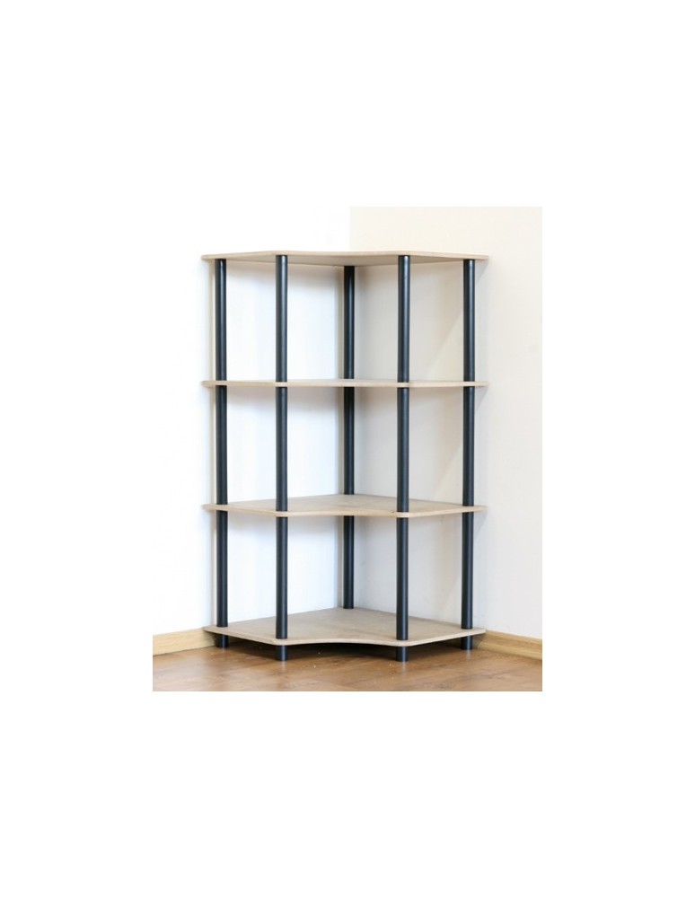 Regały z plastiku- tworzywa - Systemowy Regał Biurowy 108x56x56 cm – DEDAL BLACK-4W_B - product b2b.wamar.biz 2