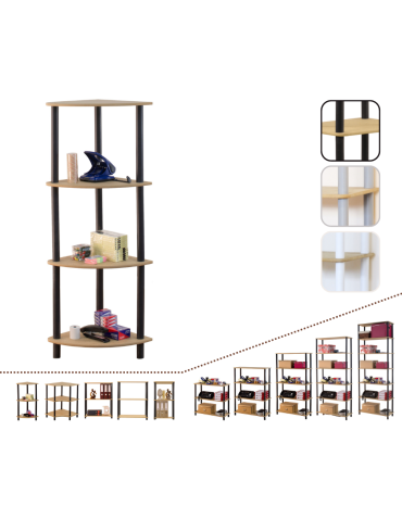 Systemowy Regał Biurowy 108x33x33 cm – DEDAL BLACK-4Z_B