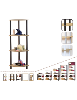 Systemowy Regał Biurowy 108x33x33 cm – DEDAL BLACK-4Z_B