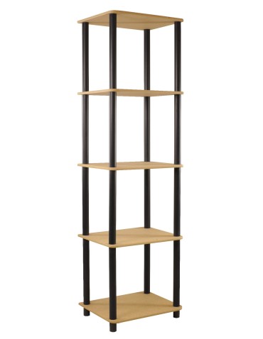 Regały z plastiku- tworzywa - Systemowy Regał Biurowy 142x40x33 cm – DEDAL BLACK-5L_B - product 4