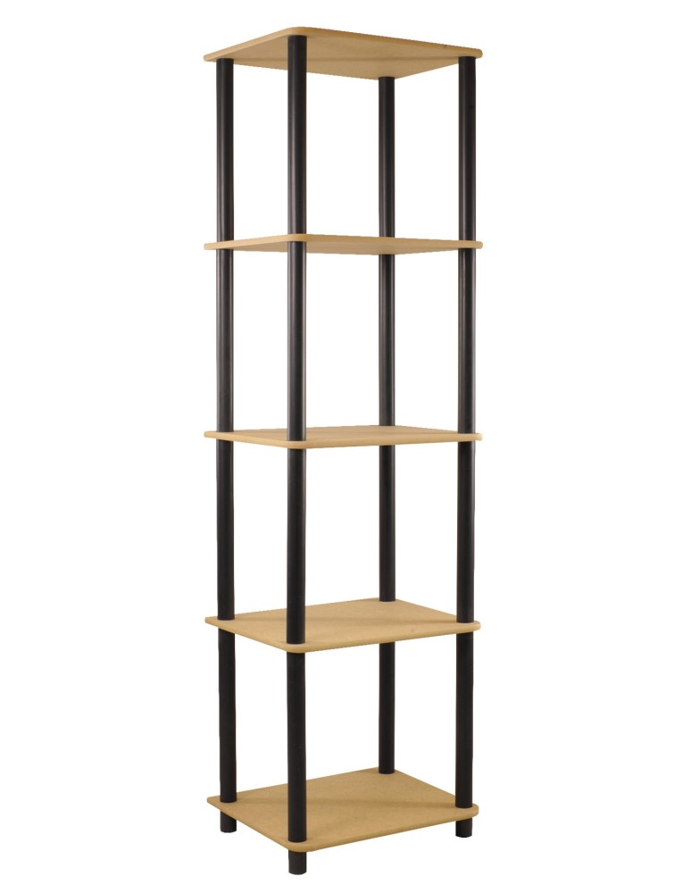 Regały z plastiku- tworzywa - Systemowy Regał Biurowy 142x40x33 cm – DEDAL BLACK-5L_B - product b2b.wamar.biz 4