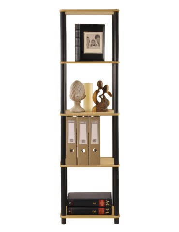 Regały z plastiku- tworzywa - Systemowy Regał Biurowy 142x40x33 cm – DEDAL BLACK-5L_B - product 5