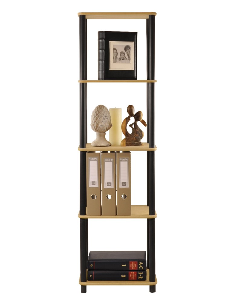 Regały z plastiku- tworzywa - Systemowy Regał Biurowy 142x40x33 cm – DEDAL BLACK-5L_B - product b2b.wamar.biz 5