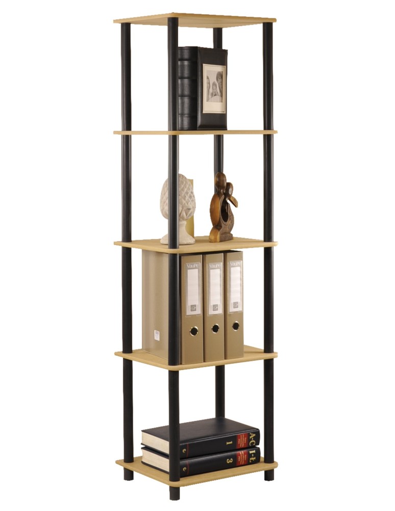 Regały z plastiku- tworzywa - Systemowy Regał Biurowy 142x40x33 cm – DEDAL BLACK-5L_B - product b2b.wamar.biz 6