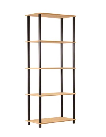 Regały z plastiku- tworzywa - Systemowy Regał Biurowy 142x60x33 cm – DEDAL BLACK-5M_B - product 4