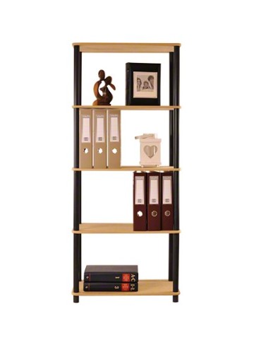 Regały z plastiku- tworzywa - Systemowy Regał Biurowy 142x60x33 cm – DEDAL BLACK-5M_B - product 5