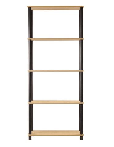 Regały z plastiku- tworzywa - Systemowy Regał Biurowy 142x80x33 cm – DEDAL BLACK-5N_B - produkt 6