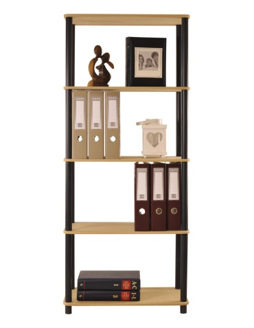 Regały z plastiku- tworzywa - Systemowy Regał Biurowy 142x80x33 cm – DEDAL BLACK-5N_B - produkt 7