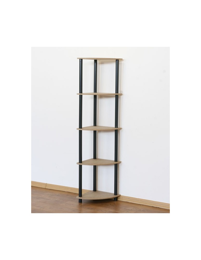 Regały z plastiku- tworzywa - Systemowy Regał Biurowy 142x33x33 cm – DEDAL BLACK-5Z_B - produkt b2b.wamar.biz 2