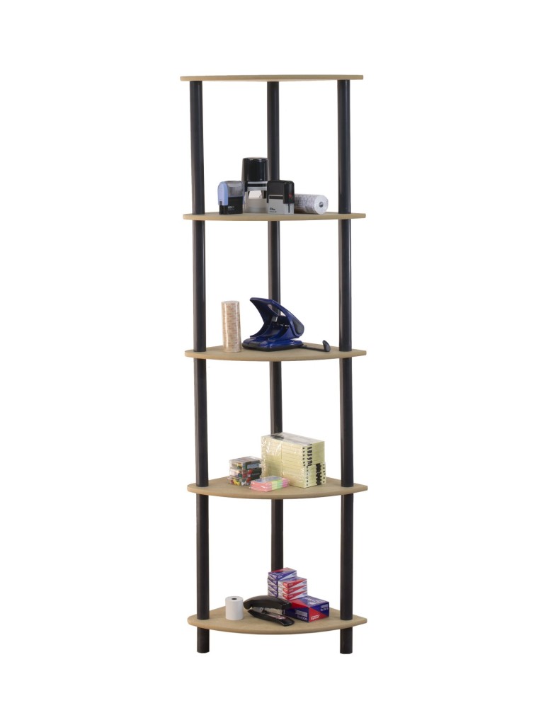 Regały z plastiku- tworzywa - Systemowy Regał Biurowy 142x33x33 cm – DEDAL BLACK-5Z_B - produkt b2b.wamar.biz 6