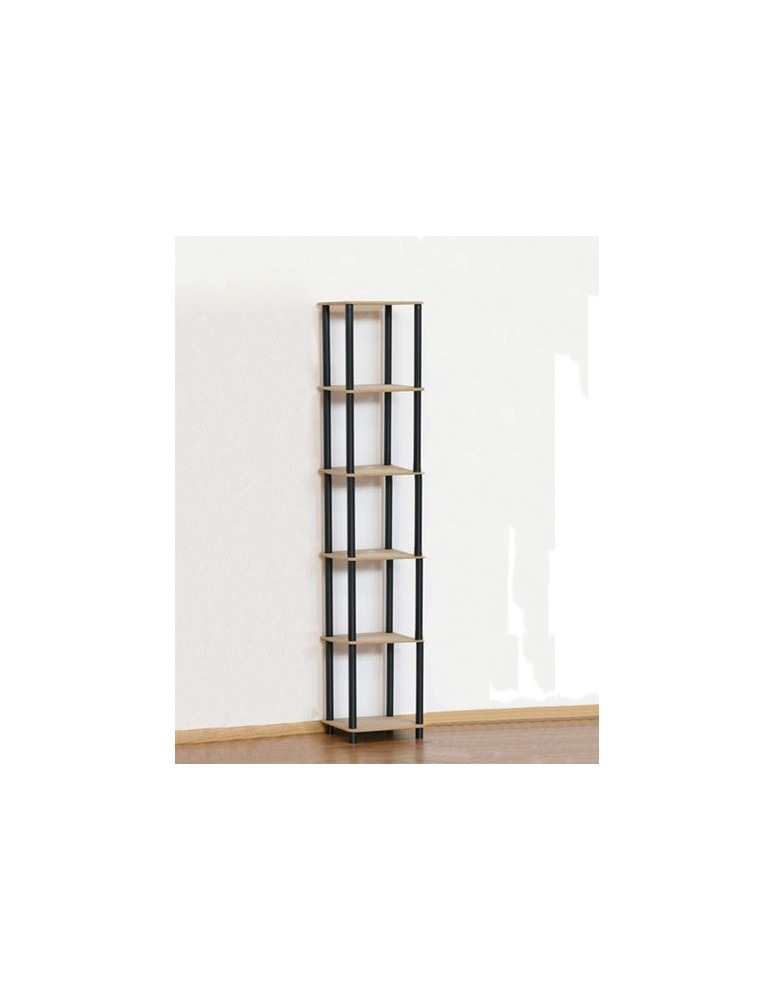 Regały z plastiku- tworzywa - Systemowy Regał Biurowy 175x40x33 cm – DEDAL BLACK-6L_B - product b2b.wamar.biz 2