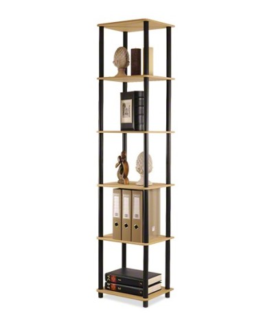 Regały z plastiku- tworzywa - Systemowy Regał Biurowy 175x40x33 cm – DEDAL BLACK-6L_B - product 3