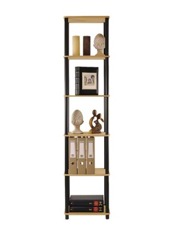 Regały z plastiku- tworzywa - Systemowy Regał Biurowy 175x40x33 cm – DEDAL BLACK-6L_B - product 4