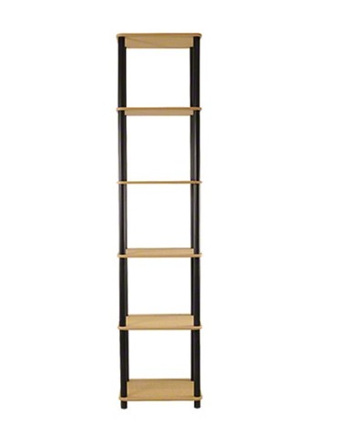 Regały z plastiku- tworzywa - Systemowy Regał Biurowy 175x40x33 cm – DEDAL BLACK-6L_B - product 5