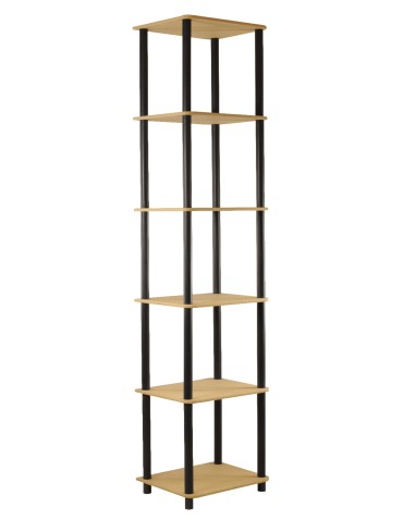 Regały z plastiku- tworzywa - Systemowy Regał Biurowy 175x40x33 cm – DEDAL BLACK-6L_B - product 6