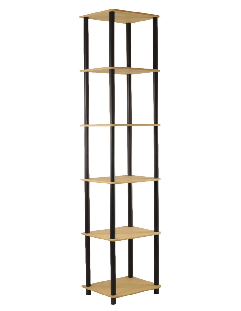 Regały z plastiku- tworzywa - Systemowy Regał Biurowy 175x40x33 cm – DEDAL BLACK-6L_B - product b2b.wamar.biz 6