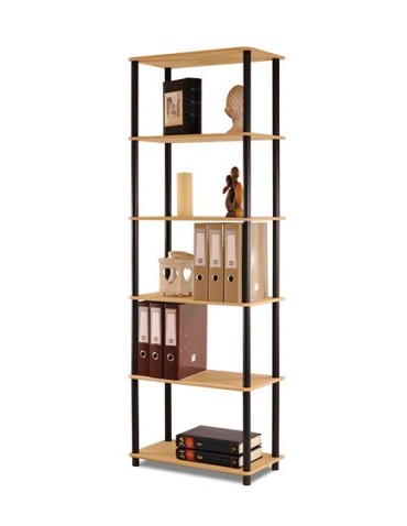 Regały z plastiku- tworzywa - Systemowy Regał Biurowy 175x60x33 cm – DEDAL BLACK-6M_B - product 3