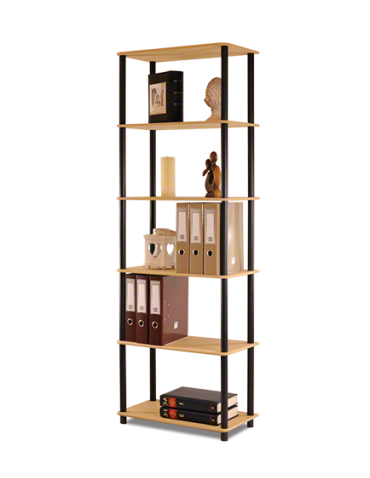 Regały z plastiku- tworzywa - Systemowy Regał Biurowy 175x60x33 cm – DEDAL BLACK-6M_B - product 4