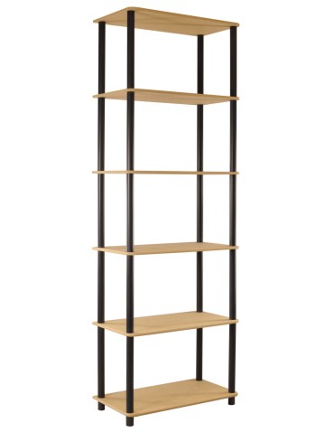 Regały z plastiku- tworzywa - Systemowy Regał Biurowy 175x60x33 cm – DEDAL BLACK-6M_B - product 9